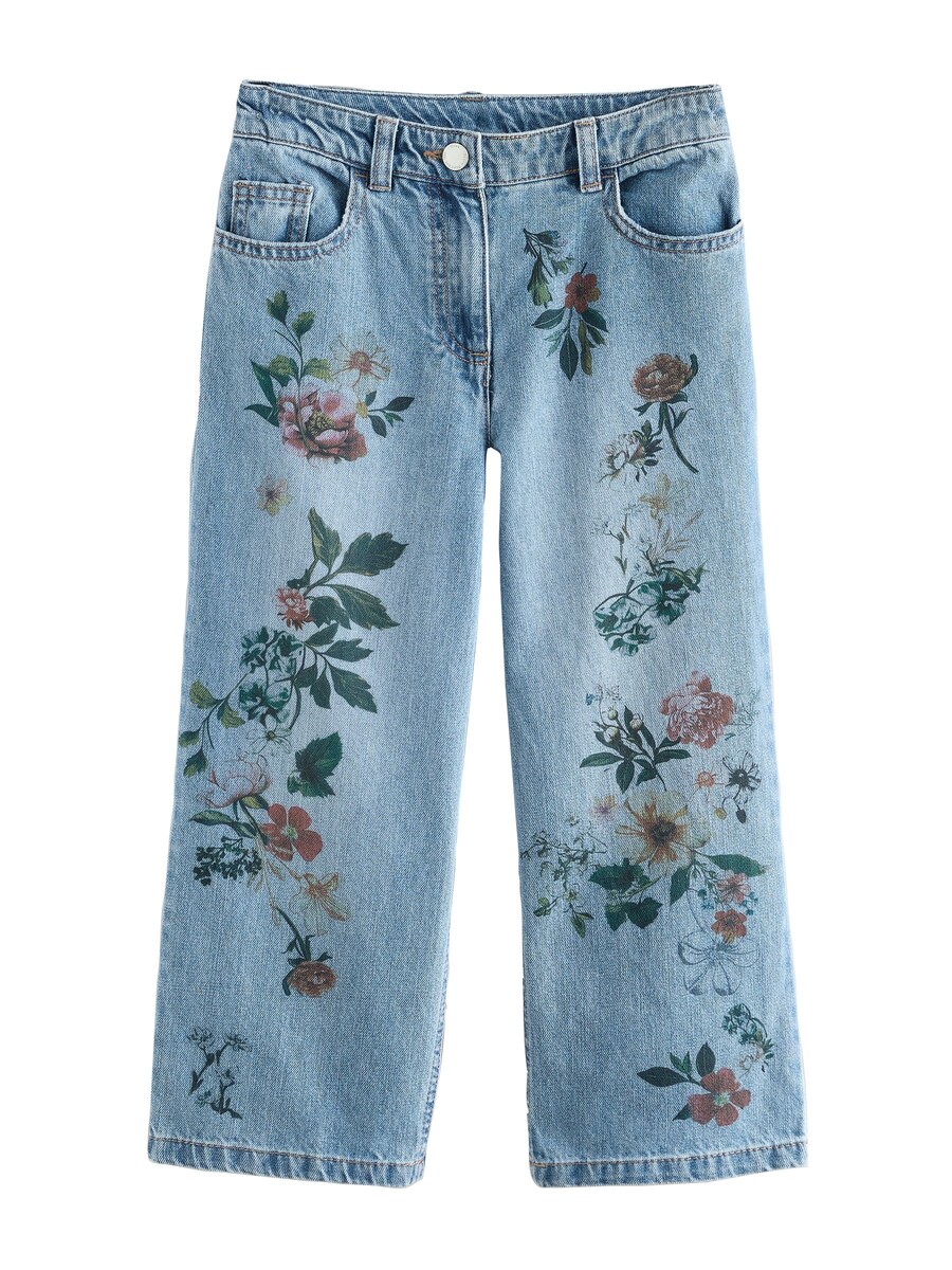 Джинсы с широкими штанинами Next, синий деним
Джинсы с широкими штанинами Next, синий деним