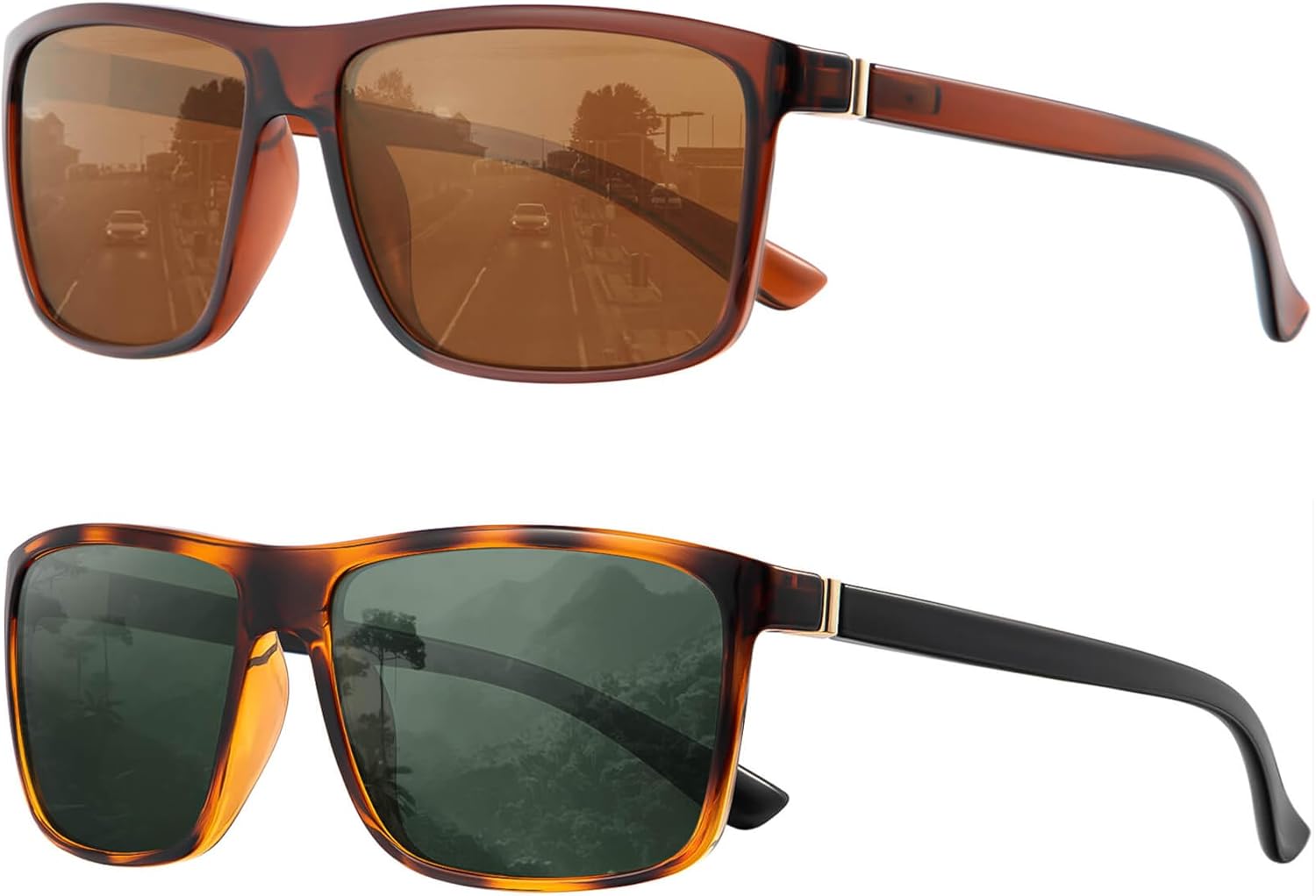 Поляризованные солнцезащитные очки KALIYADI для мужчин и женщин, мужские солнцезащитные очки с защитой от УФ-излучения для вождения, рыбалки, гольфа (3 шт.), (2 Pack) Brown/G15
Поляризованные солнцезащитные очки KALIYADI для мужчин и женщин, мужские солнцезащитные очки с защитой от УФ-излучения для вождения, рыбалки, гольфа (3 шт.), (2 Pack) Brown/G15