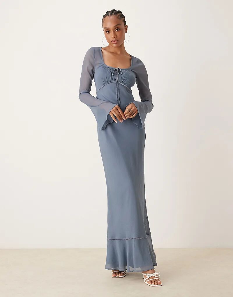 Платье макси ASOS DESIGN Tall с длинными рукавами и сборками на груди стального синего цвета
Платье макси ASOS DESIGN Tall с длинными рукавами и сборками на груди стального синего цвета