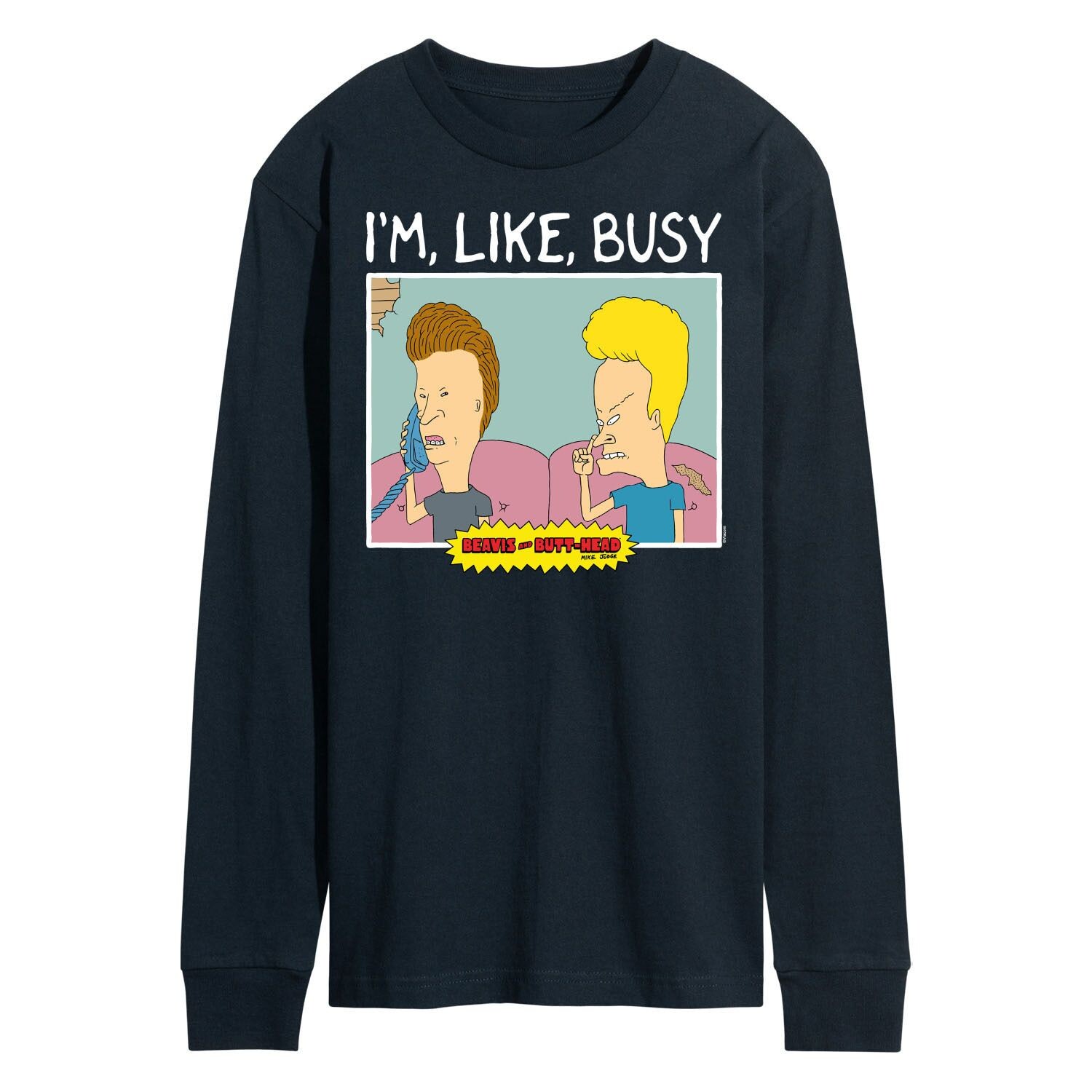 Мужская футболка Beavis And Butthead I'm Like Busy с длинными рукавами Licensed Character
Мужская футболка Beavis And Butthead I'm Like Busy с длинными рукавами Licensed Character