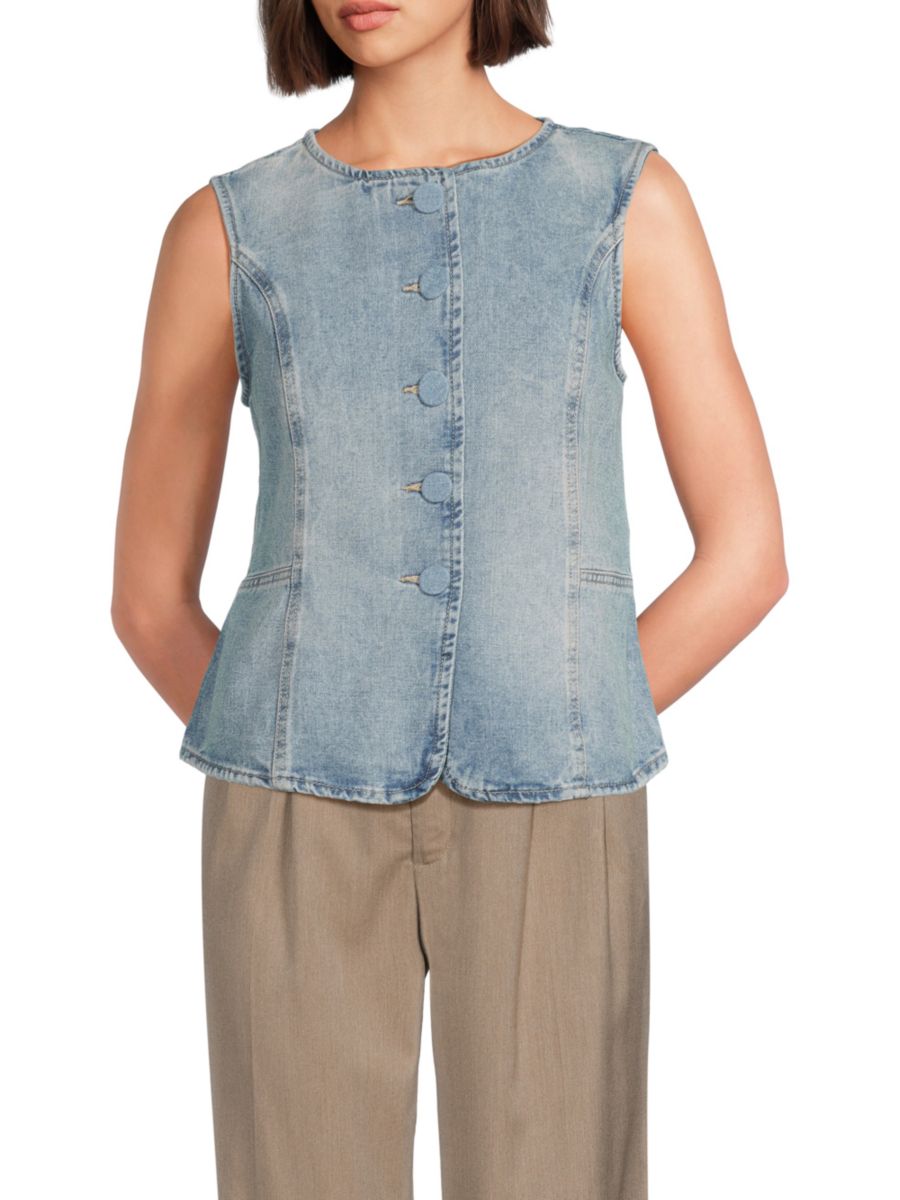 Джинсовый жилет Siola с круглым вырезом Vero Moda, светло-синий
Джинсовый жилет Siola с круглым вырезом Vero Moda, светло-синий