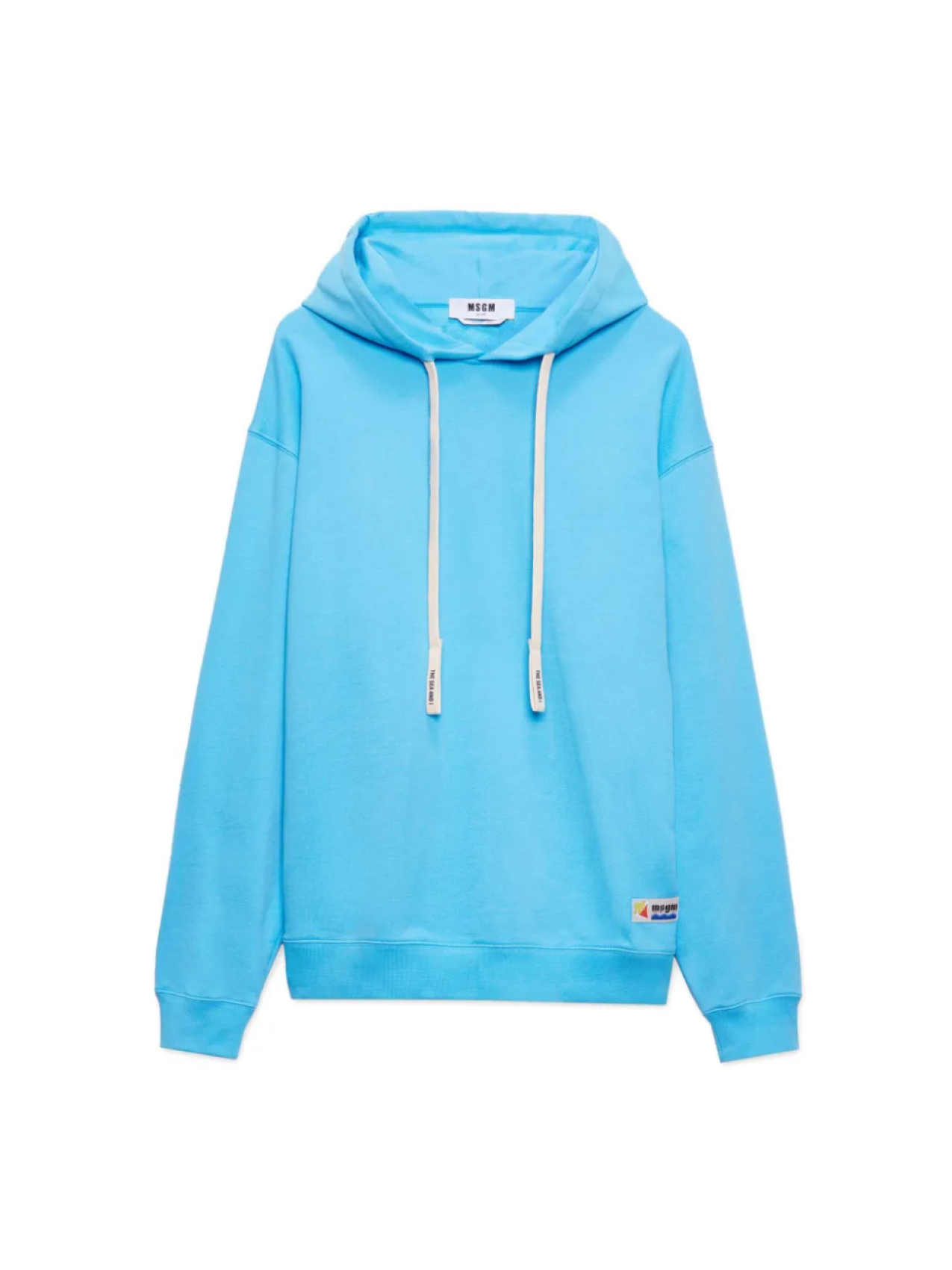 Толстовка с капюшоном из хлопка MSGM, синий 
Толстовка с капюшоном из хлопка MSGM, синий
