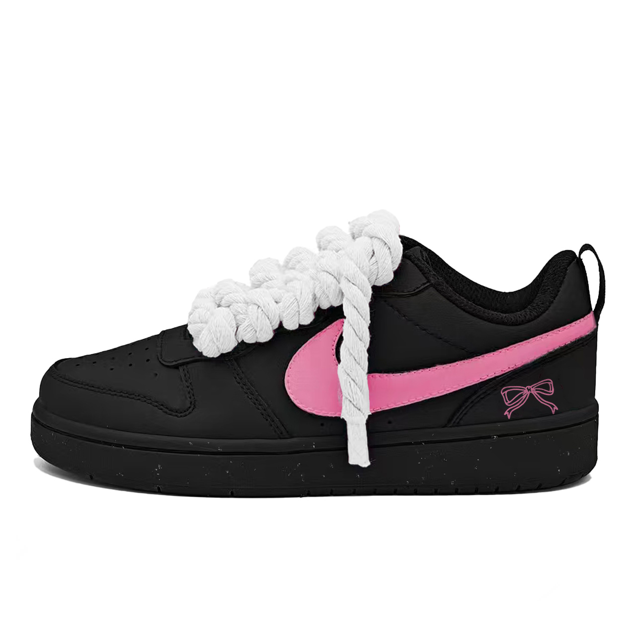 Nike Городские скейтерские кроссовки Court Borough в стиле Urban Chic, пастельно-розовые, нескользящие, низкие, детские, черно-розовые
Nike Городские скейтерские кроссовки Court Borough в стиле Urban Chic, пастельно-розовые, нескользящие, низкие, детские, черно-розовые