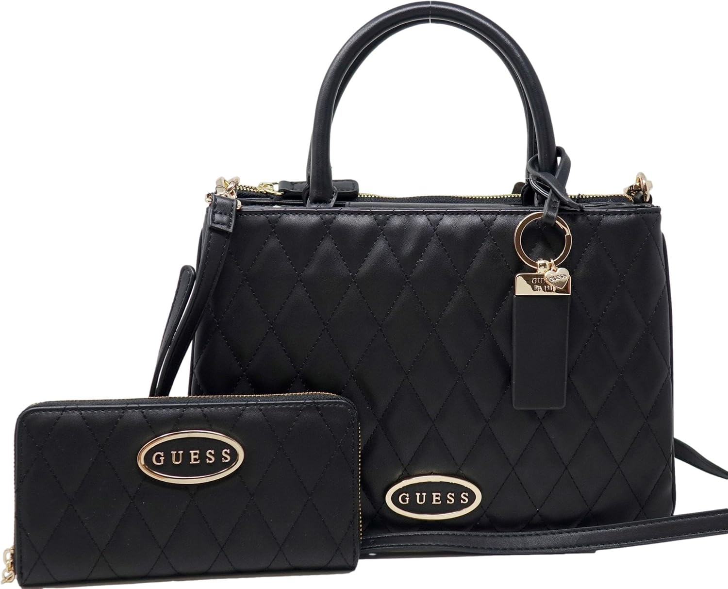 GUESS женская черная стеганая сумка-кроссбоди и набор с кошельком
GUESS женская черная стеганая сумка-кроссбоди и набор с кошельком