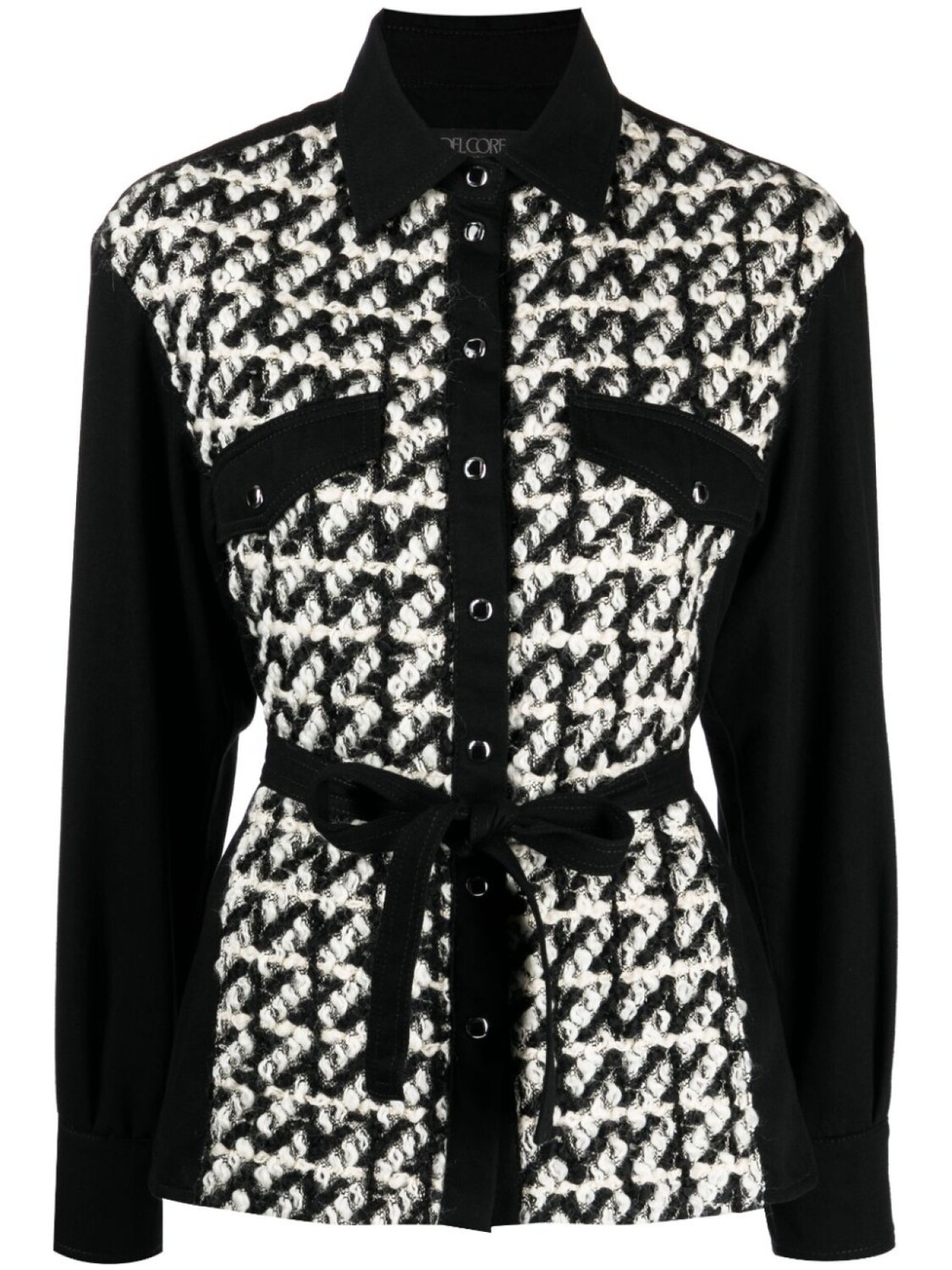 Рубашка из букле с завязками Del Core, черный
Рубашка из букле с завязками Del Core, черный