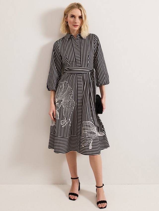 Миди-платье в цветочную полоску от corina Phase Eight, черный
Миди-платье в цветочную полоску от corina Phase Eight, черный