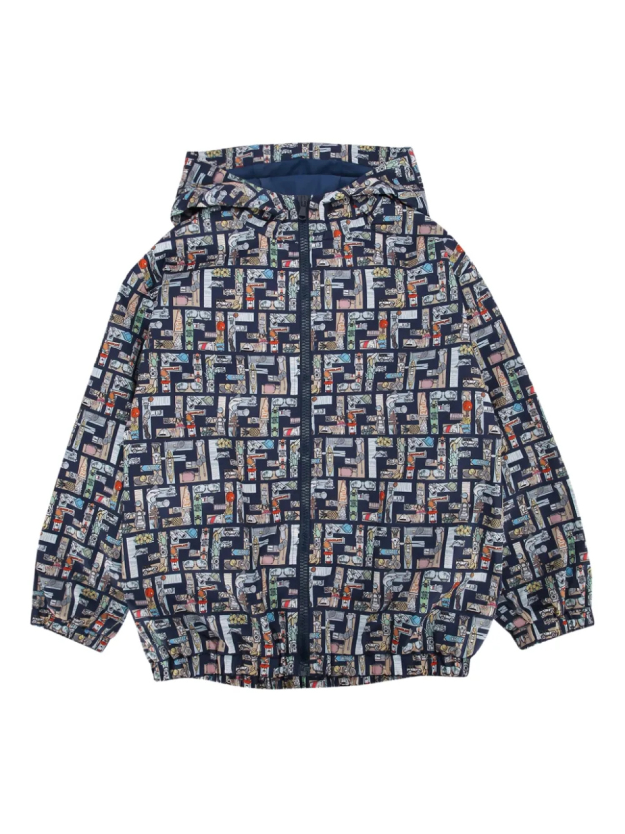 Куртка с капюшоном и узором Fendi Kids, синий
Куртка с капюшоном и узором Fendi Kids, синий
