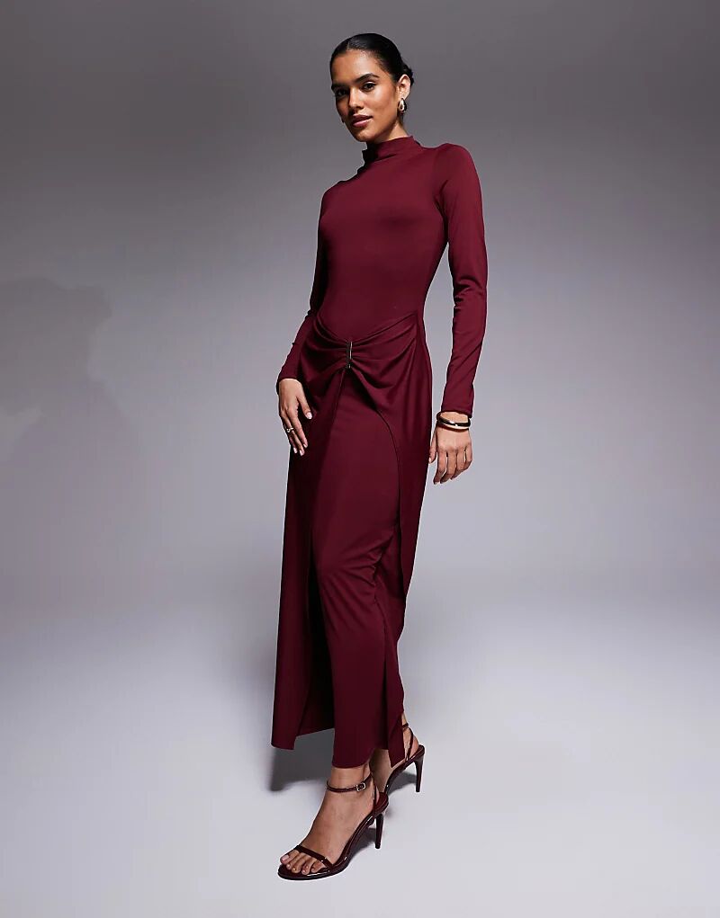 Платье миди ASOS DESIGN с косым вырезом, длинными рукавами, запахом и фурнитурой бордового цвета
Платье миди ASOS DESIGN с косым вырезом, длинными рукавами, запахом и фурнитурой бордового цвета