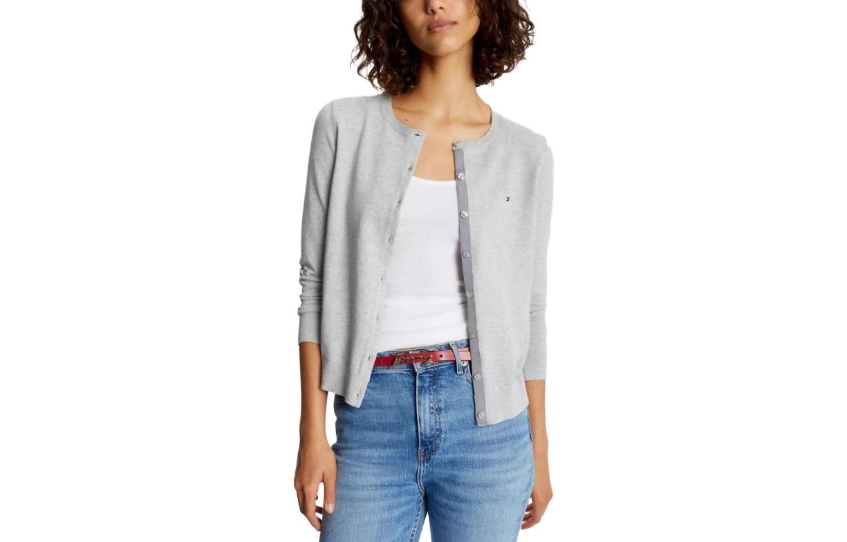 Кардиган на пуговицах вереск Tommy Hilfiger, серый
Кардиган на пуговицах вереск Tommy Hilfiger, серый