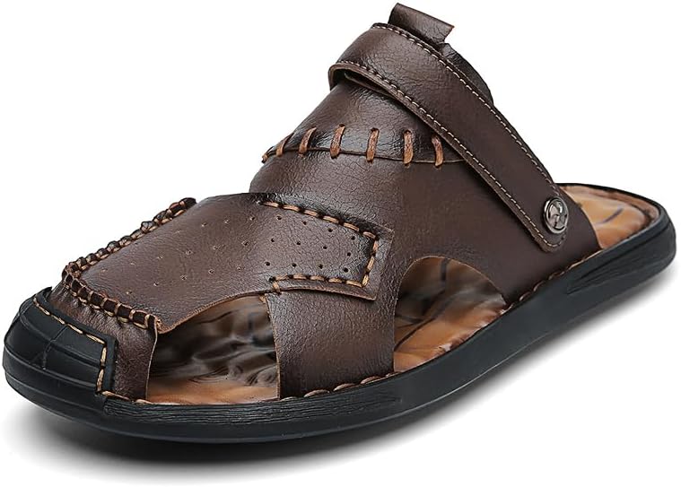 Мужские летние повседневные сандалии AQIXIDX, летние спортивные кожаные пляжные туфли, удобные легкие с закрытым носком для ходьбы, коричневый
Мужские летние повседневные сандалии AQIXIDX, летние спортивные кожаные пляжные туфли, удобные легкие с закрытым носком для ходьбы, коричневый