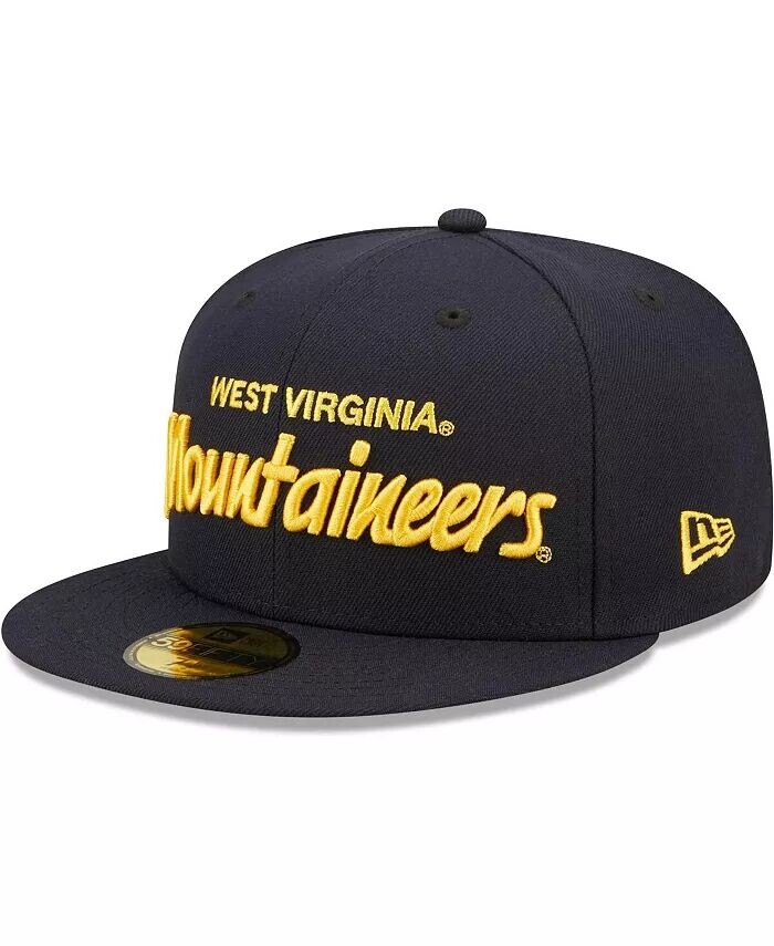 Мужская темно-синяя приталенная шляпа West Virginia Mountaineers Griswold 59FIFTY New Era, синий 
Мужская темно-синяя приталенная шляпа West Virginia Mountaineers Griswold 59FIFTY New Era, синий