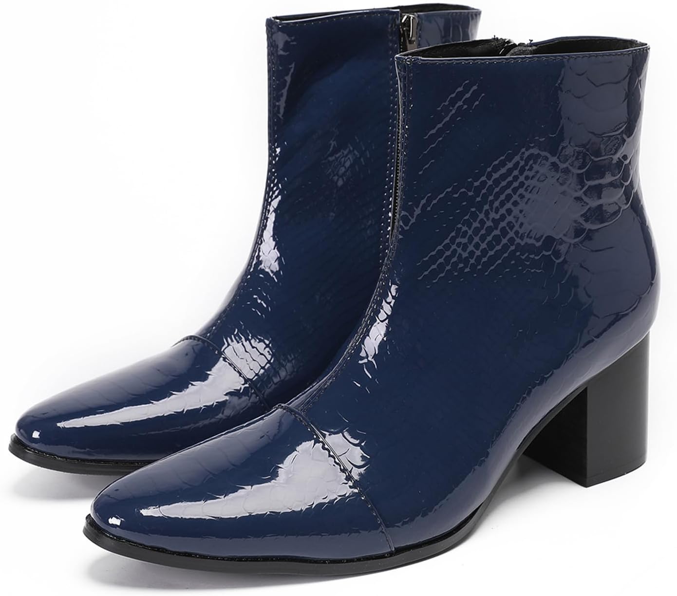 Мужские повседневные ботинки Santimon из лаковой кожи, стиль Челси с молнией сбоку, средние по голенище, синий
Мужские повседневные ботинки Santimon из лаковой кожи, стиль Челси с молнией сбоку, средние по голенище, синий