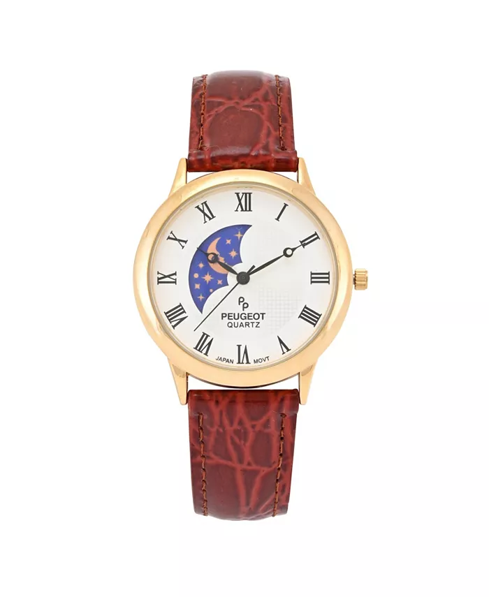 Мужские часы 38 мм Sun-Moon с коричневым кожаным ремешком Peugeot, коричневый
Мужские часы 38 мм Sun-Moon с коричневым кожаным ремешком Peugeot, коричневый
