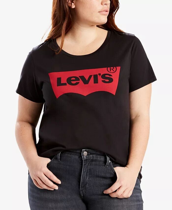 Трендовая футболка Plus Size Perfect Logo из хлопка Levi's, черный
Трендовая футболка Plus Size Perfect Logo из хлопка Levi's, черный
