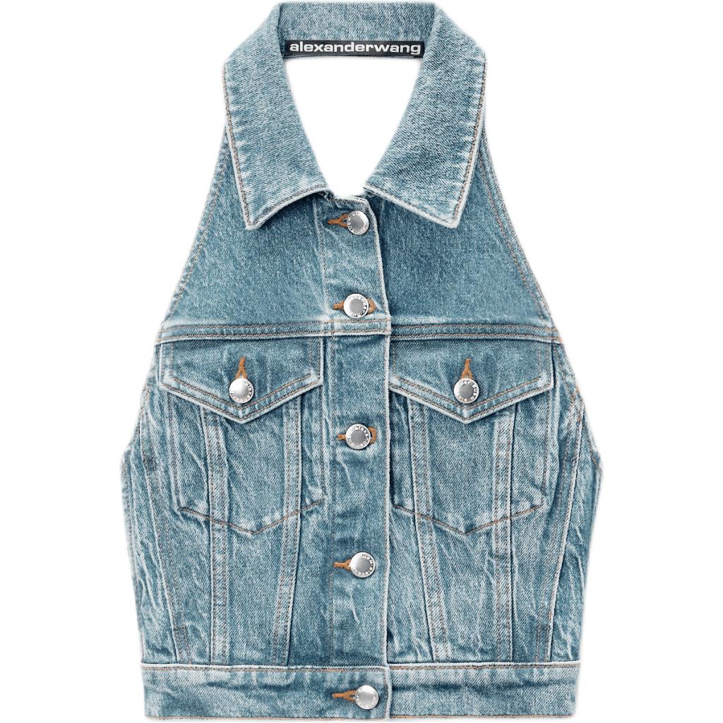 Джинсовый жилет на бретелях Alexander Wang, bleached синий
Джинсовый жилет на бретелях Alexander Wang, bleached синий