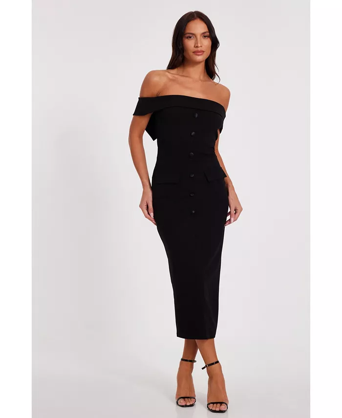 Женское платье макси из крепа-бардо Scuba QUIZ, черный
Женское платье макси из крепа-бардо Scuba QUIZ, черный