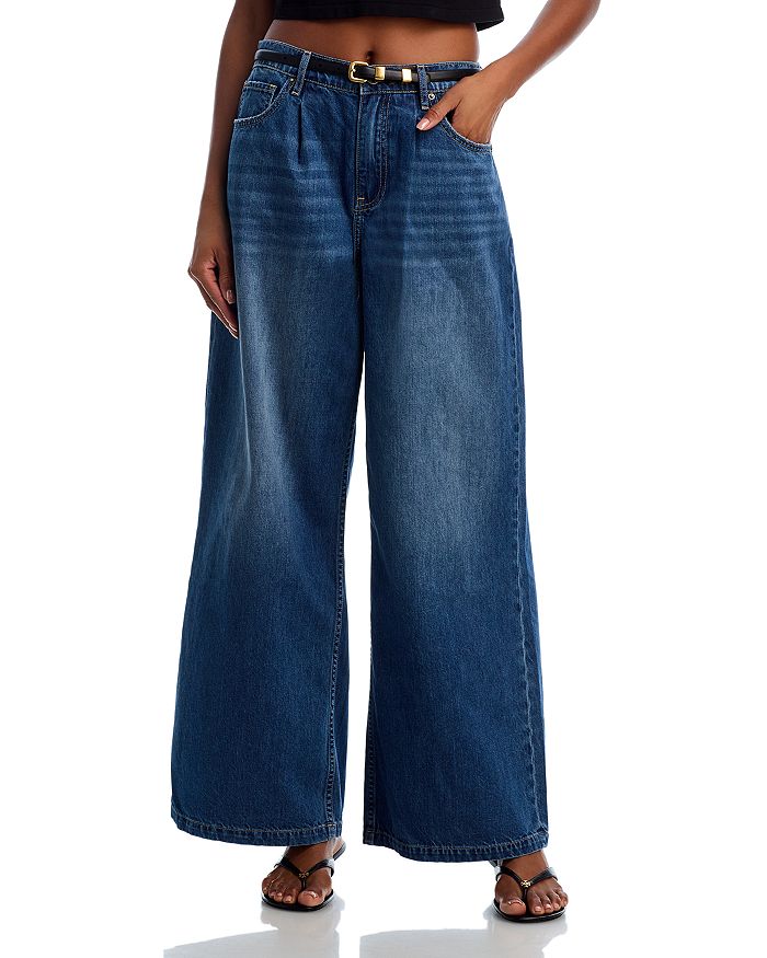 Широкие джинсовые брюки цвета индиго AQUA, синий
Широкие джинсовые брюки цвета индиго AQUA, синий