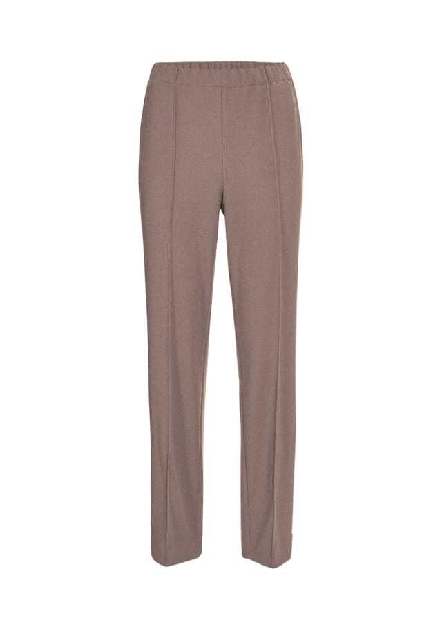 Короткий размер: удобные брюки в рубчик Goldner, коричневый
Короткий размер: удобные брюки в рубчик Goldner, коричневый