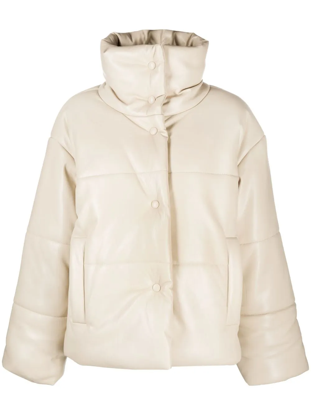 Пуховик из искусственной кожи Nanushka, нейтральный
Пуховик из искусственной кожи Nanushka, нейтральный