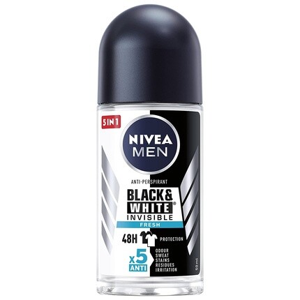 Black&White Invisible Fresh шариковый антиперспирант 50 мл, Nivea
Black&White Invisible Fresh шариковый антиперспирант 50 мл, Nivea