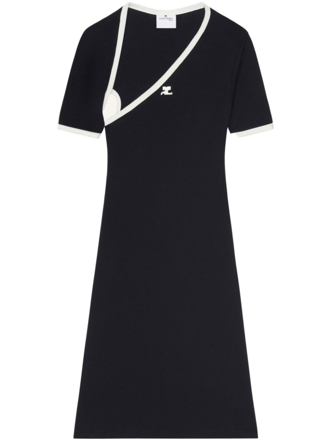 Мини-платье Courrèges с асимметричным вырезом, черный
Мини-платье Courrèges с асимметричным вырезом, черный