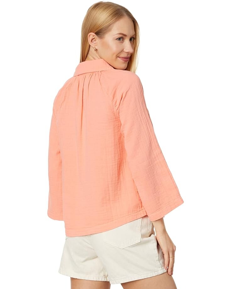 Блуза Mod-o-doc Double Layer Gauze 3/4 Sleeve Easy-Fit Button-Up Blouse, цвет Coral Clay
Блуза Mod-o-doc Double Layer Gauze 3/4 Sleeve Easy-Fit Button-Up Blouse, цвет Coral Clay