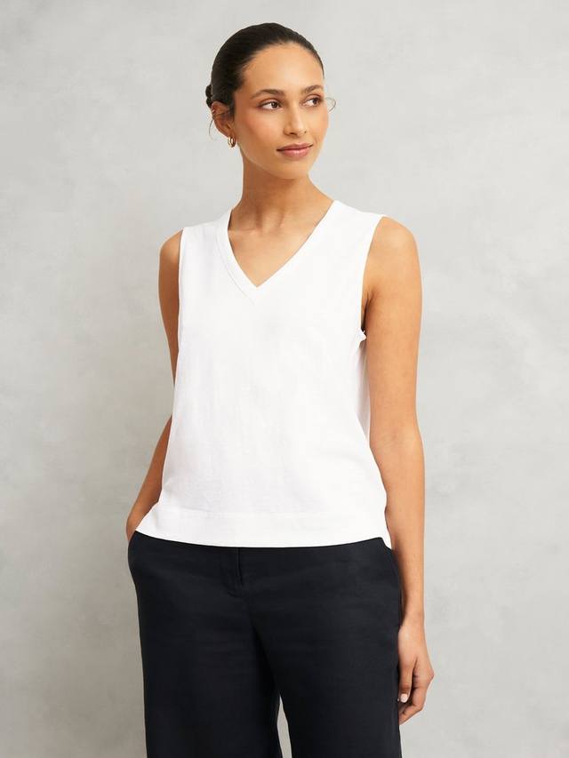 Топ-жилет с v-образным вырезом lilla slub Hobbs, белый
Топ-жилет с v-образным вырезом lilla slub Hobbs, белый