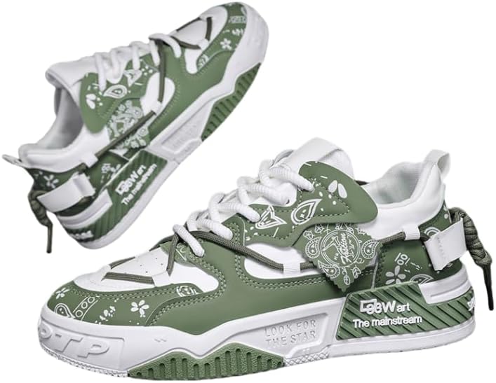 Мужские модные кроссовки для скейтбординга в уличном стиле с цветовыми блоками, удобные нескользящие повседневные кроссовки на шнуровке, подходят для прогулок на свежем воздухе, весенне-летнего гардероба Hhhchpm, белый/зеленый
Мужские модные кроссовки для скейтбординга в уличном стиле с цветовыми блоками, удобные нескользящие повседневные кроссовки на шнуровке, подходят для прогулок на свежем воздухе, весенне-летнего гардероба Hhhchpm, белый/зеленый