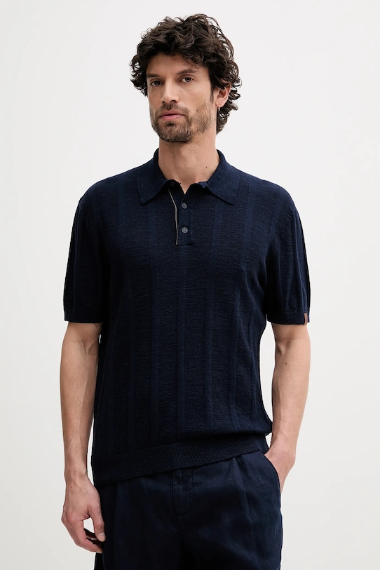 Поло с добавлением льна United Colors Of Benetton, темно-синий
Поло с добавлением льна United Colors Of Benetton, темно-синий