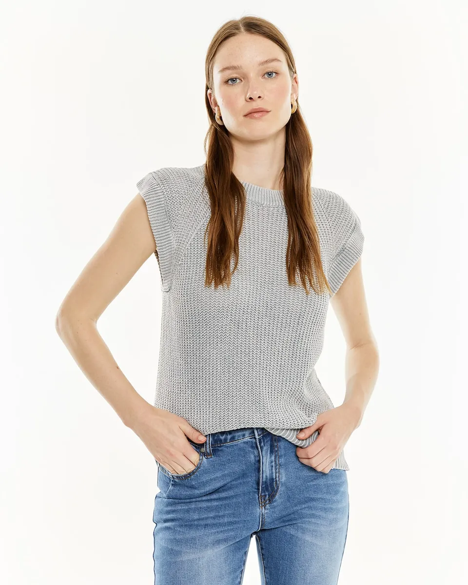 Женский свитер с коротким рукавом и круглым вырезом System Action, светло-серый
Женский свитер с коротким рукавом и круглым вырезом System Action, светло-серый