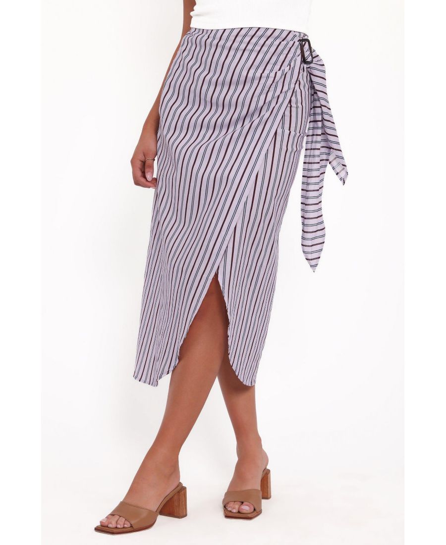 Женская юбка-миди Jacey с запахом Petal and Pup, Midnight stripe
Женская юбка-миди Jacey с запахом Petal and Pup, Midnight stripe