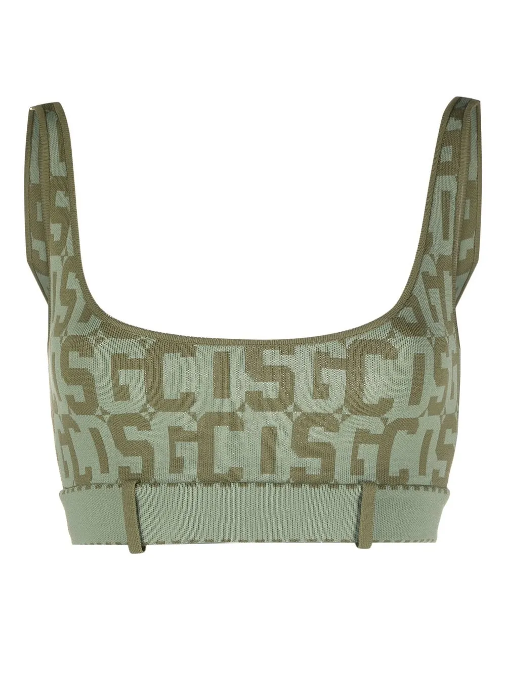 Спортивный бюстгальтер с монограммой GCDS, зеленый
Спортивный бюстгальтер с монограммой GCDS, зеленый