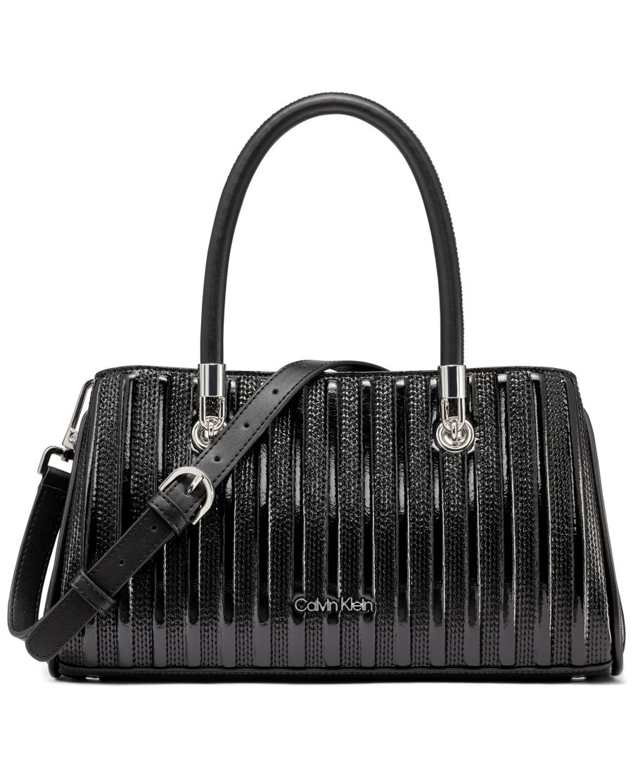 Сумка-трансформер Brigette Patent Piping East West Calvin Klein, Black/Silver
Сумка-трансформер Brigette Patent Piping East West Calvin Klein, Black/Silver