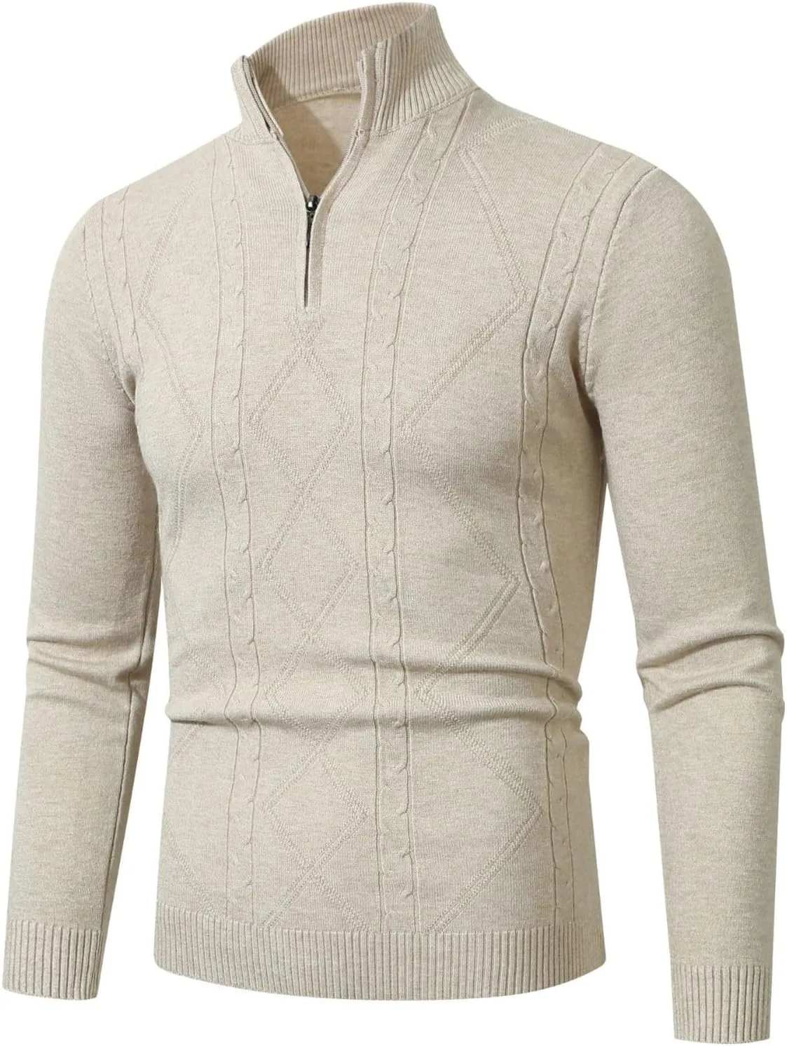 Мужской свитер с четвертью молнии, длинным рукавом и воротником стойкой, легкий, slim fit
Мужской свитер с четвертью молнии, длинным рукавом и воротником стойкой, легкий, slim fit