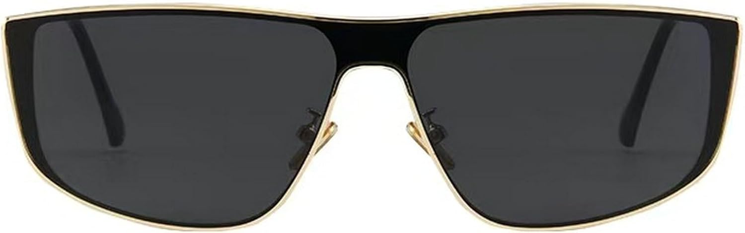 Большие квадратные солнцезащитные очки для женщин, модные солнцезащитные очки для мужчин в стиле панк, очки для активного отдыха и путешествий, защита от УФ-излучения mincl, Gold Black
Большие квадратные солнцезащитные очки для женщин, модные солнцезащитные очки для мужчин в стиле панк, очки для активного отдыха и путешествий, защита от УФ-излучения mincl, Gold Black