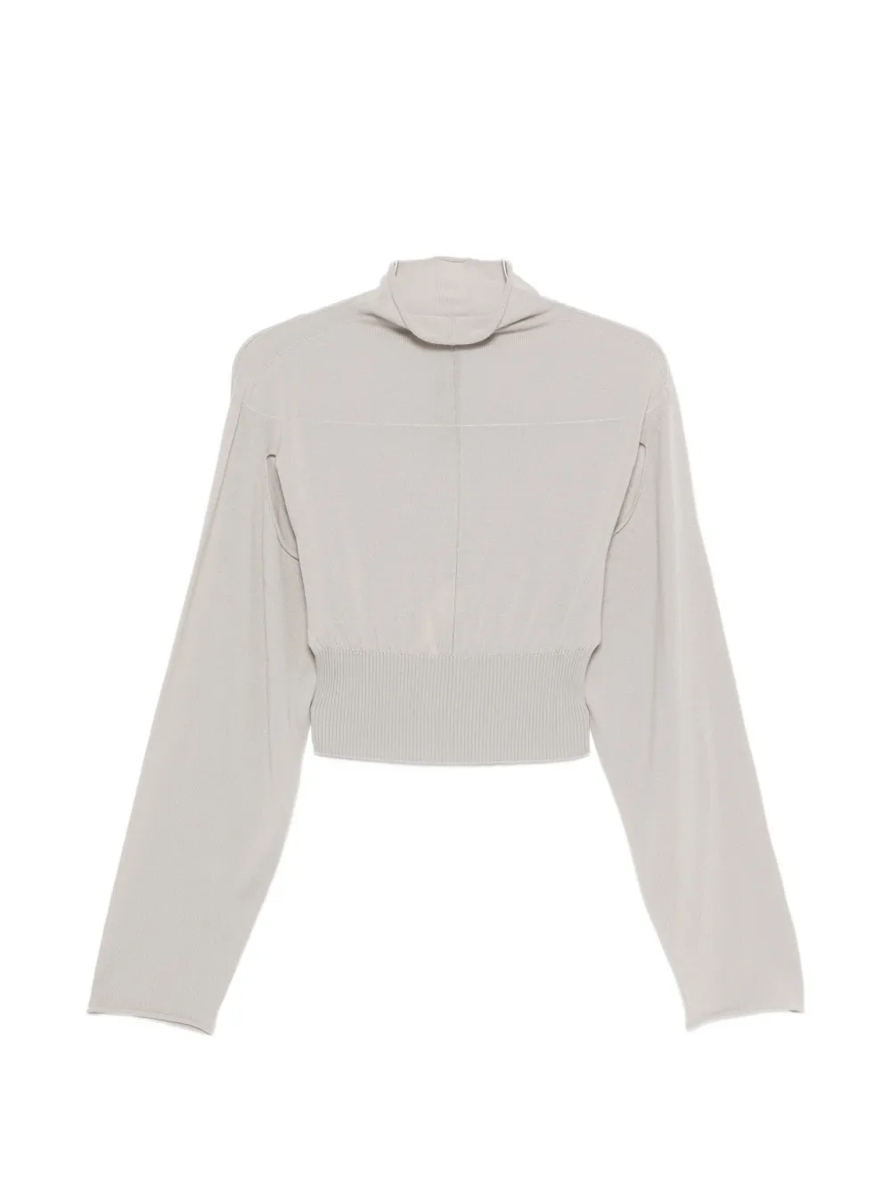 Укороченный свитер с воротником-стойкой Rick Owens, серый
Укороченный свитер с воротником-стойкой Rick Owens, серый