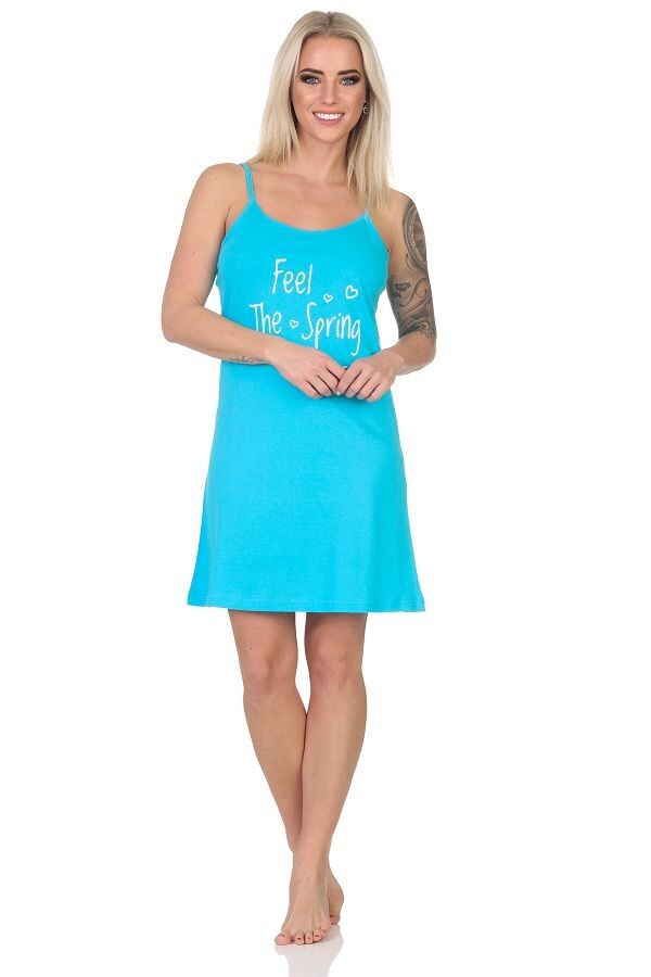 Ночная рубашка NORMANN Spaghetti Neglige Frontprint, светло-синий
Ночная рубашка NORMANN Spaghetti Neglige Frontprint, светло-синий