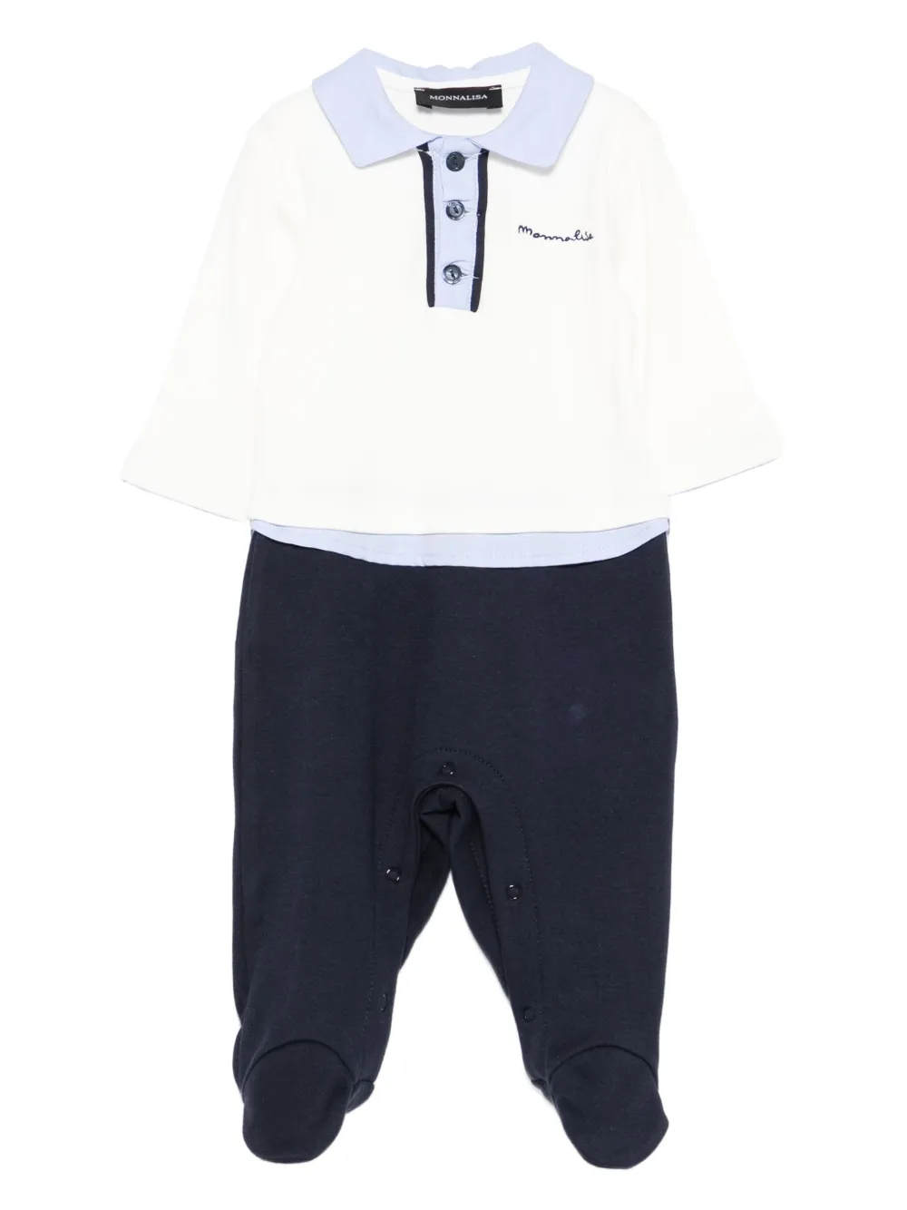 Комбинезон для новорожденного с воротником поло Monnalisa, белый
Комбинезон для новорожденного с воротником поло Monnalisa, белый