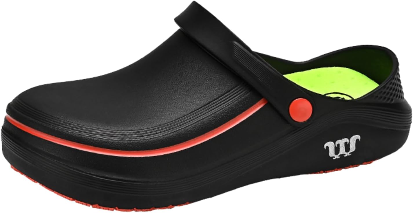 Нескользящие сабо для мужчин и женщин, садовые, поварские, легкие водонепроницаемые туфли для медсестры, кухни, ресторанов, сферы обслуживания пищи - Кухонная обувь Yuktopa, черный
Нескользящие сабо для мужчин и женщин, садовые, поварские, легкие водонепроницаемые туфли для медсестры, кухни, ресторанов, сферы обслуживания пищи - Кухонная обувь Yuktopa, черный