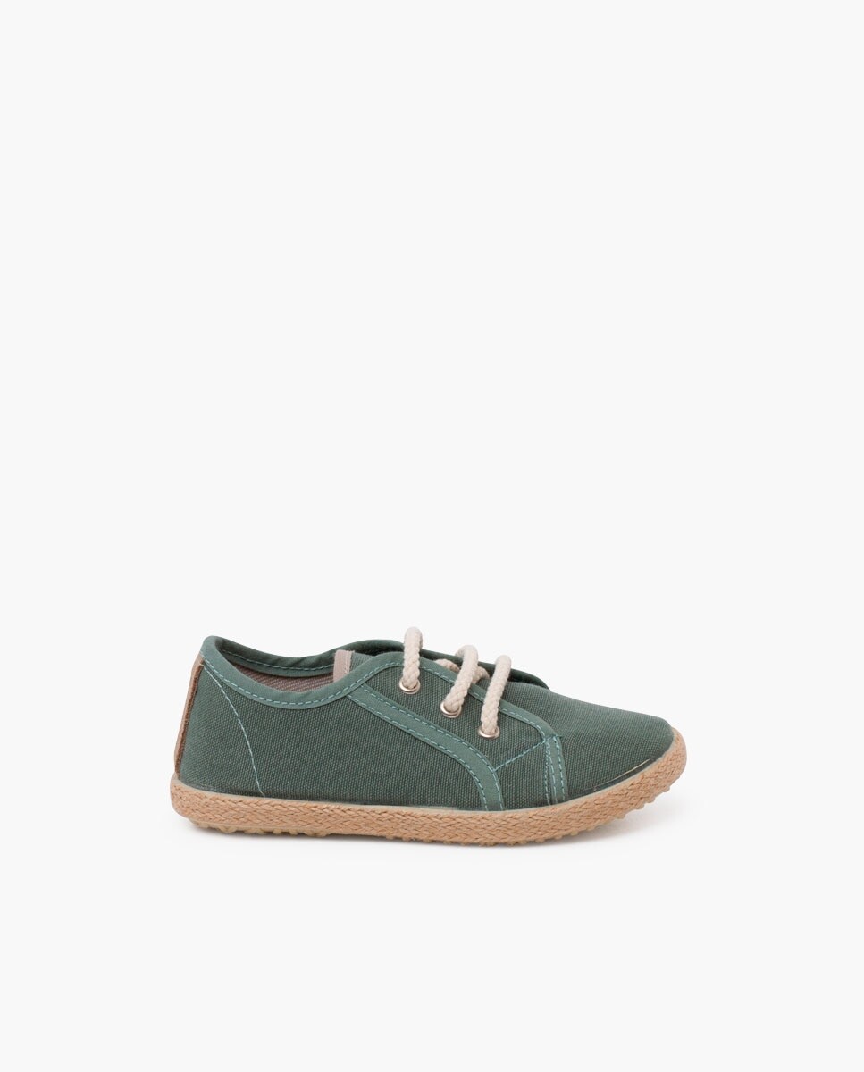 Детские парусиновые кроссовки на шнурках-эспадрильях Pisamonas, зеленый
Детские парусиновые кроссовки на шнурках-эспадрильях Pisamonas, зеленый