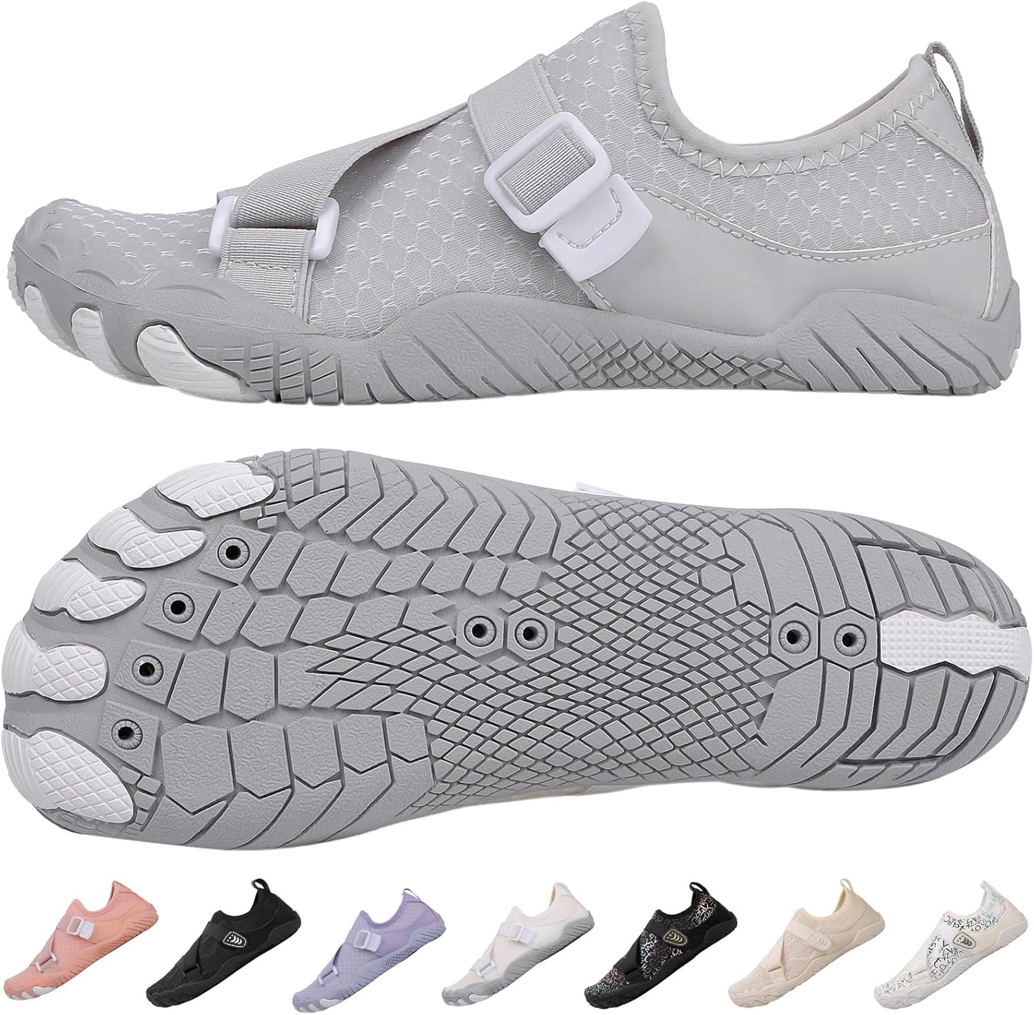 Сандалии Kiyenus с широким носком для ходьбы для мужчин и женщин, нескользящие кроссовки для водных видов спорта, обувь для пляжа, плавания и бассейна, серый
Сандалии Kiyenus с широким носком для ходьбы для мужчин и женщин, нескользящие кроссовки для водных видов спорта, обувь для пляжа, плавания и бассейна, серый