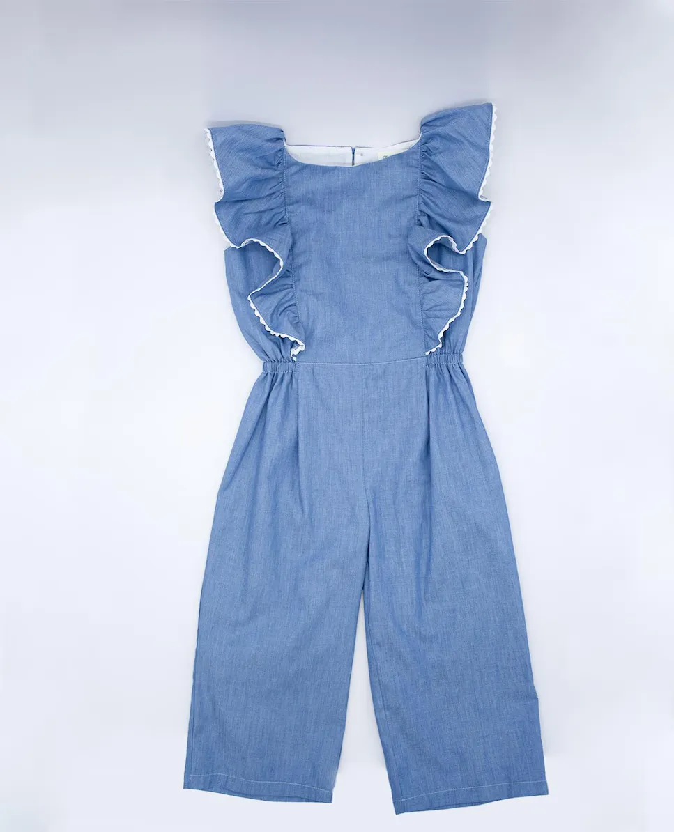 Комбинезон для девочки из хлопка с оборками Fina Ejerique, синий
Комбинезон для девочки из хлопка с оборками Fina Ejerique, синий