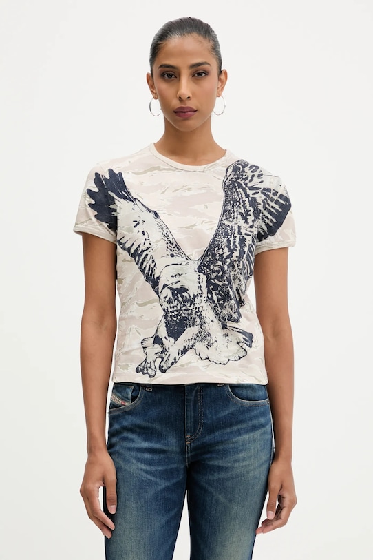 Хлопковая футболка T-UNCUTIE-LONG-R1 Diesel, бежевый
Хлопковая футболка T-UNCUTIE-LONG-R1 Diesel, бежевый