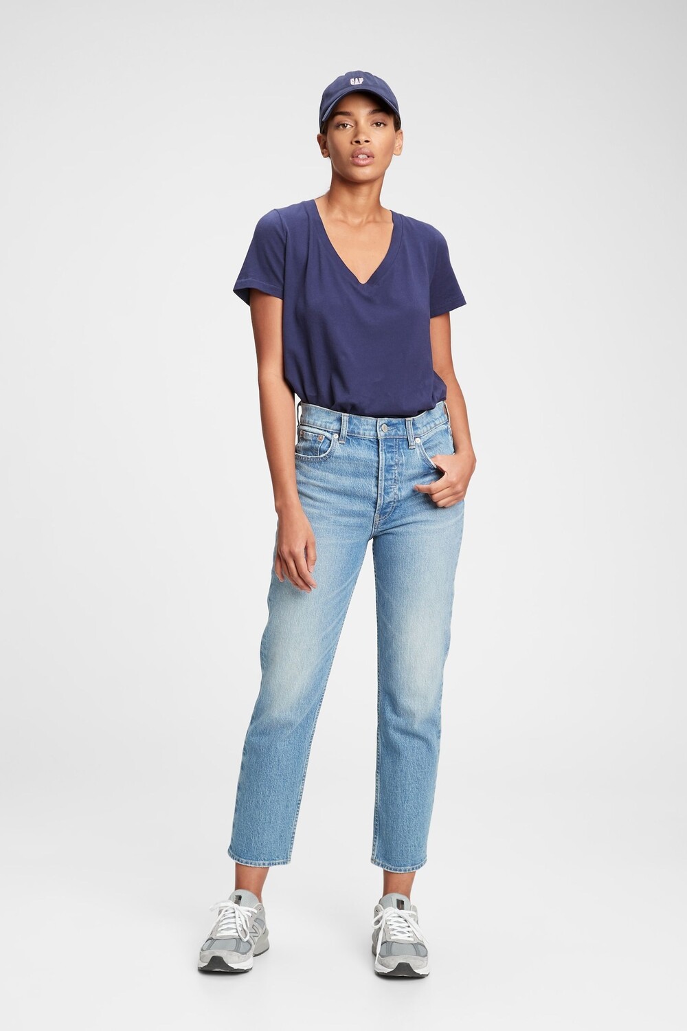 Винтажная футболка из органического хлопка с короткими рукавами и V-образным вырезом Gap, синий
Винтажная футболка из органического хлопка с короткими рукавами и V-образным вырезом Gap, синий