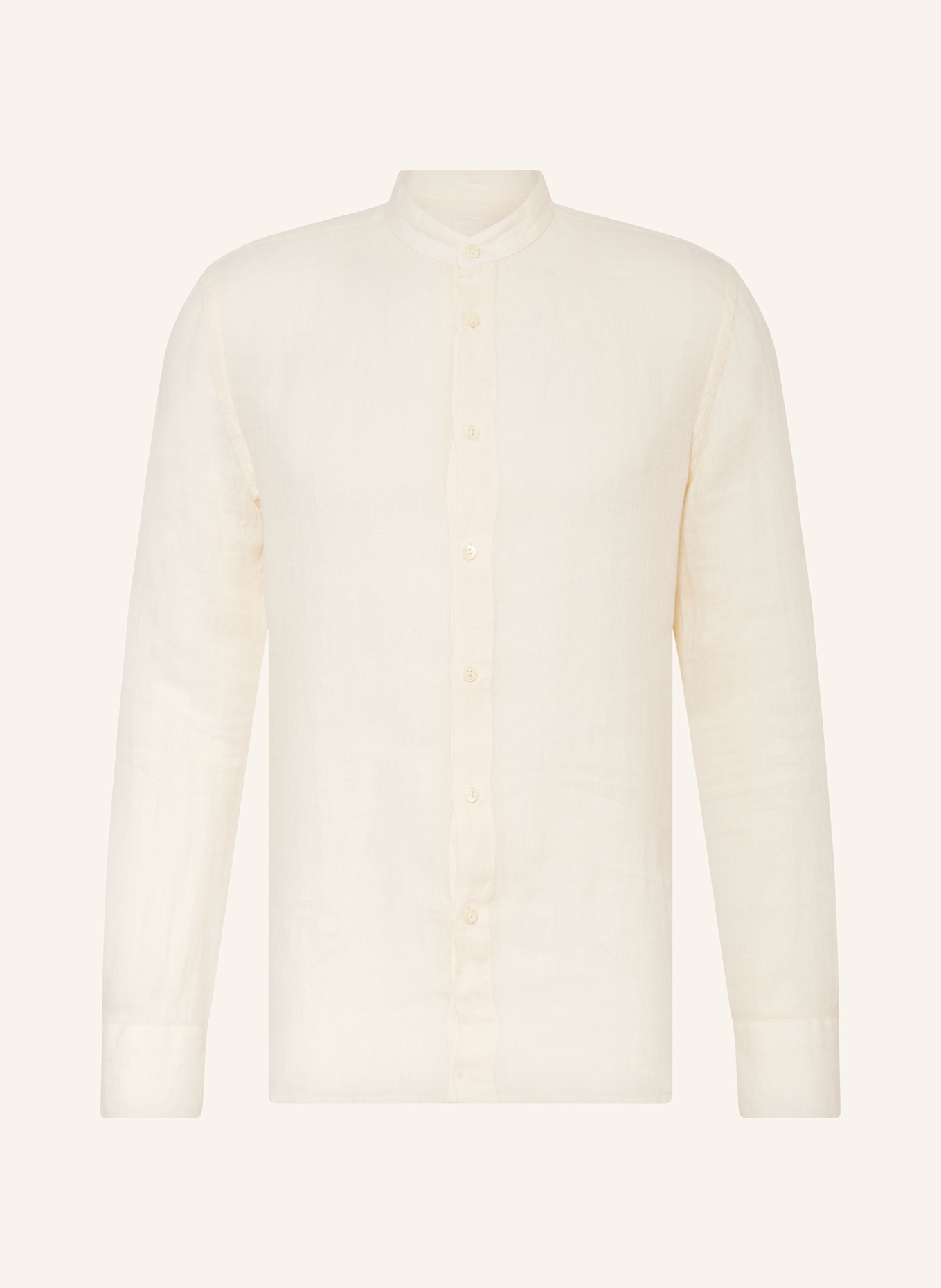 Приталенная льняная рубашка с воротником-стойкой 120%Lino, бежевый
Приталенная льняная рубашка с воротником-стойкой 120%Lino, бежевый