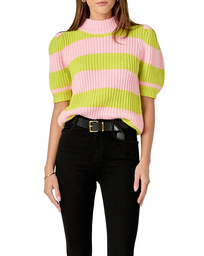 Женский полосатый свитер с высоким воротником English Factory, мультиколор
Женский полосатый свитер с высоким воротником English Factory, мультиколор