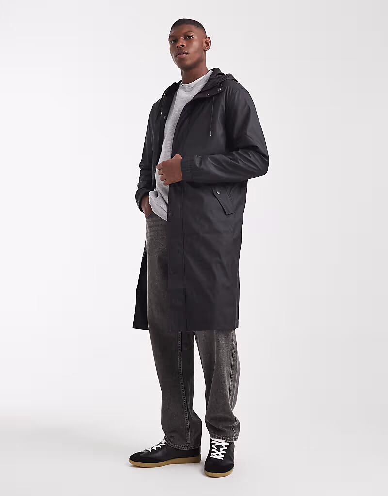 Удлиненная ветровка черного цвета Asos Design
Удлиненная ветровка черного цвета Asos Design