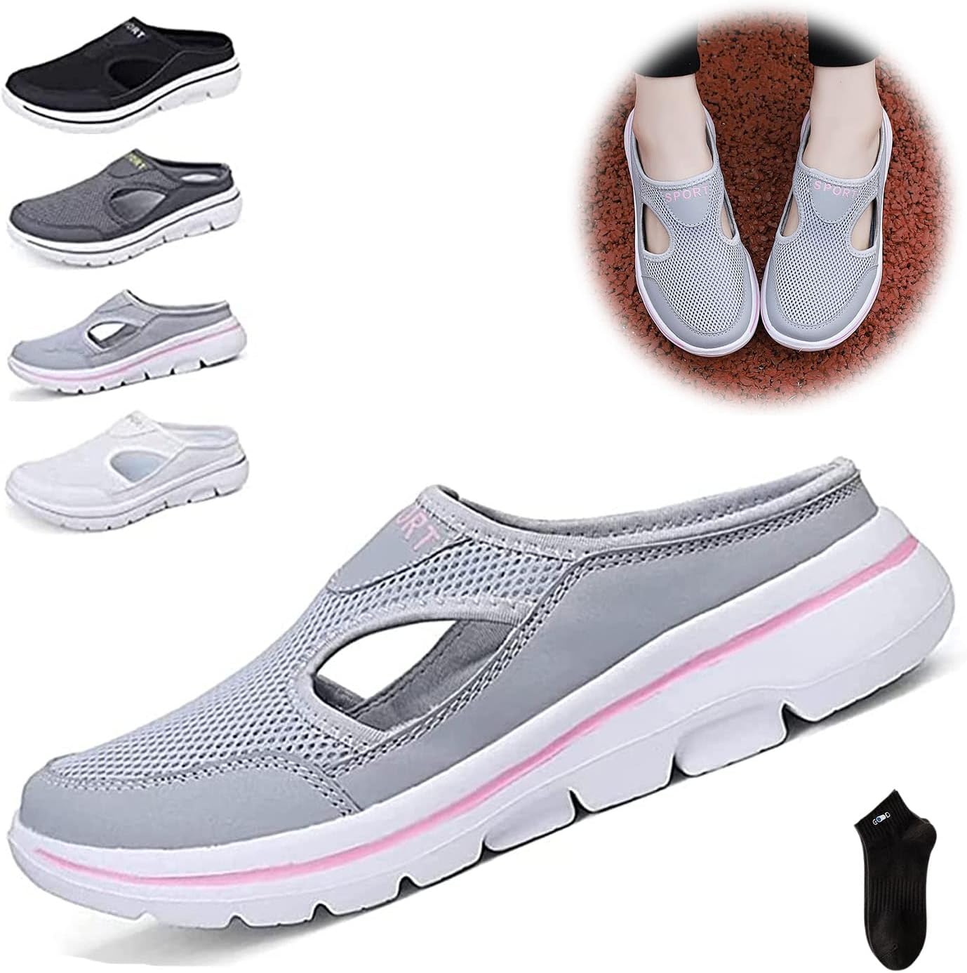 Мужские комфортные дышащие спортивные сандалии с поддержкой, спортивные сандалии без каблука из дышащей сетки, высокоэластичная противоскользящая обувь для ходьбы для мужчин и женщин Firtideti, розовый
Мужские комфортные дышащие спортивные сандалии с поддержкой, спортивные сандалии без каблука из дышащей сетки, высокоэластичная противоскользящая обувь для ходьбы для мужчин и женщин Firtideti, розовый