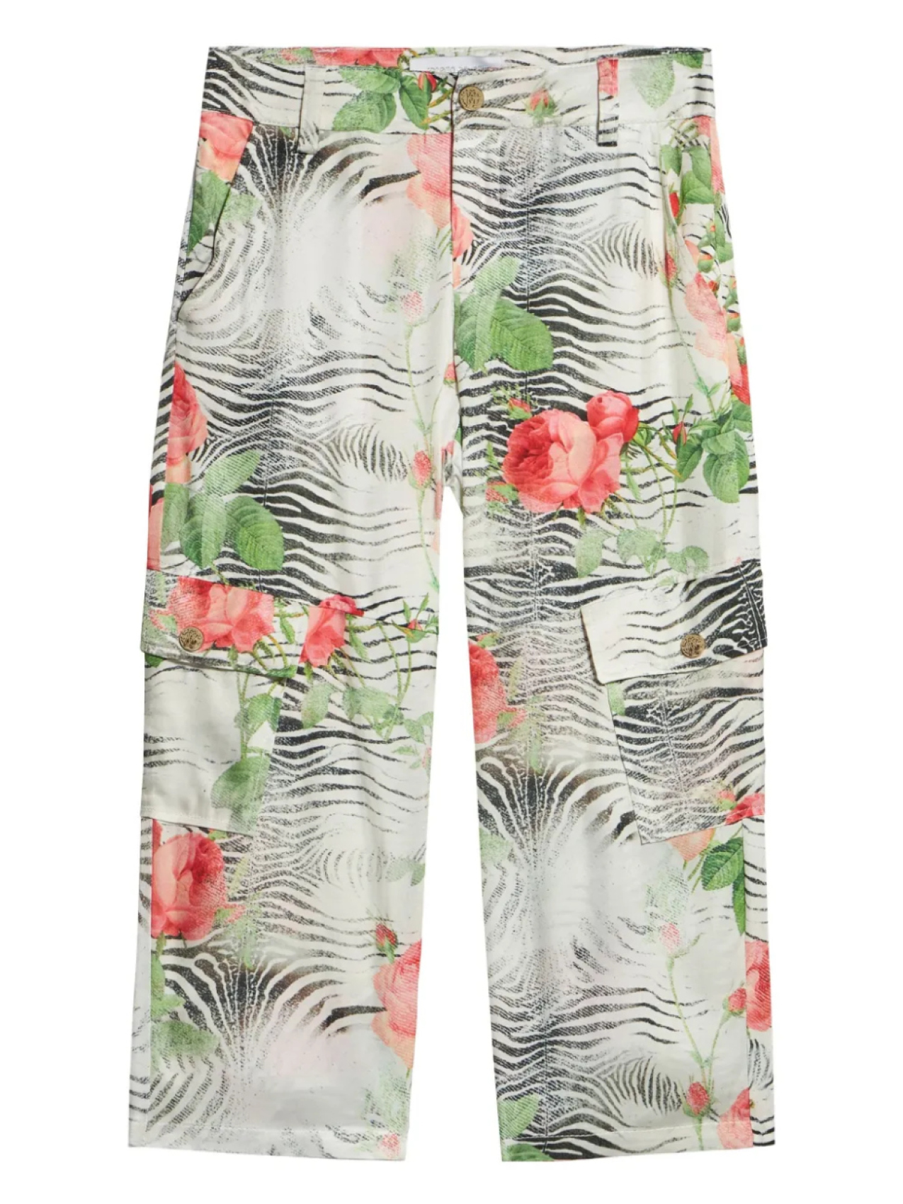 Брюки с зебровым принтом Roberto Cavalli Junior, белый
Брюки с зебровым принтом Roberto Cavalli Junior, белый