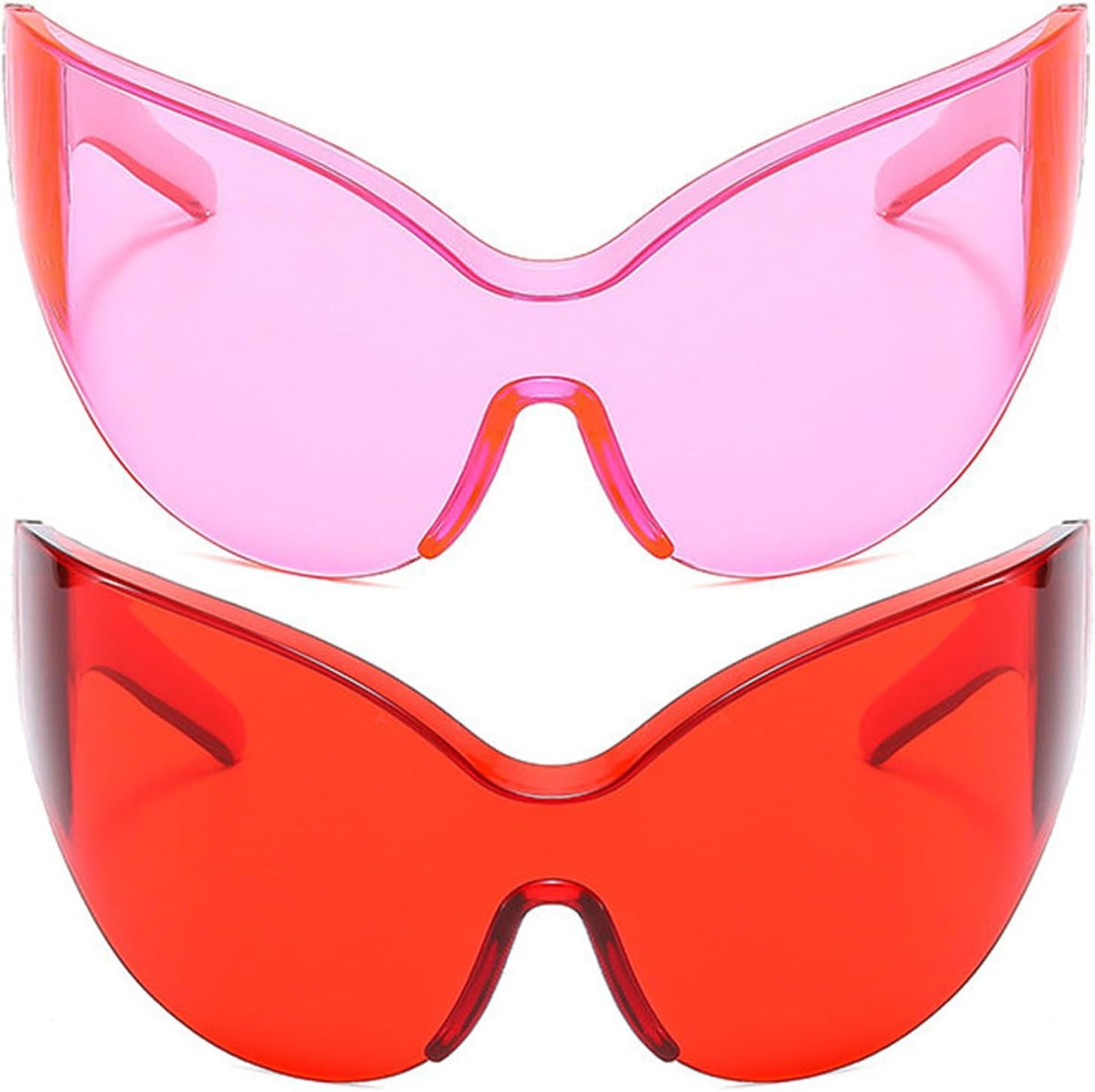 Солнцезащитные очки Willochra «Кошачий глаз», модные безободковые очки в стиле Y2K для женщин и мужчин, солнцезащитные очки для спорта с защитой от УФ-излучения, цельные очки, 2pcs-red&pink
Солнцезащитные очки Willochra «Кошачий глаз», модные безободковые очки в стиле Y2K для женщин и мужчин, солнцезащитные очки для спорта с защитой от УФ-излучения, цельные очки, 2pcs-red&pink